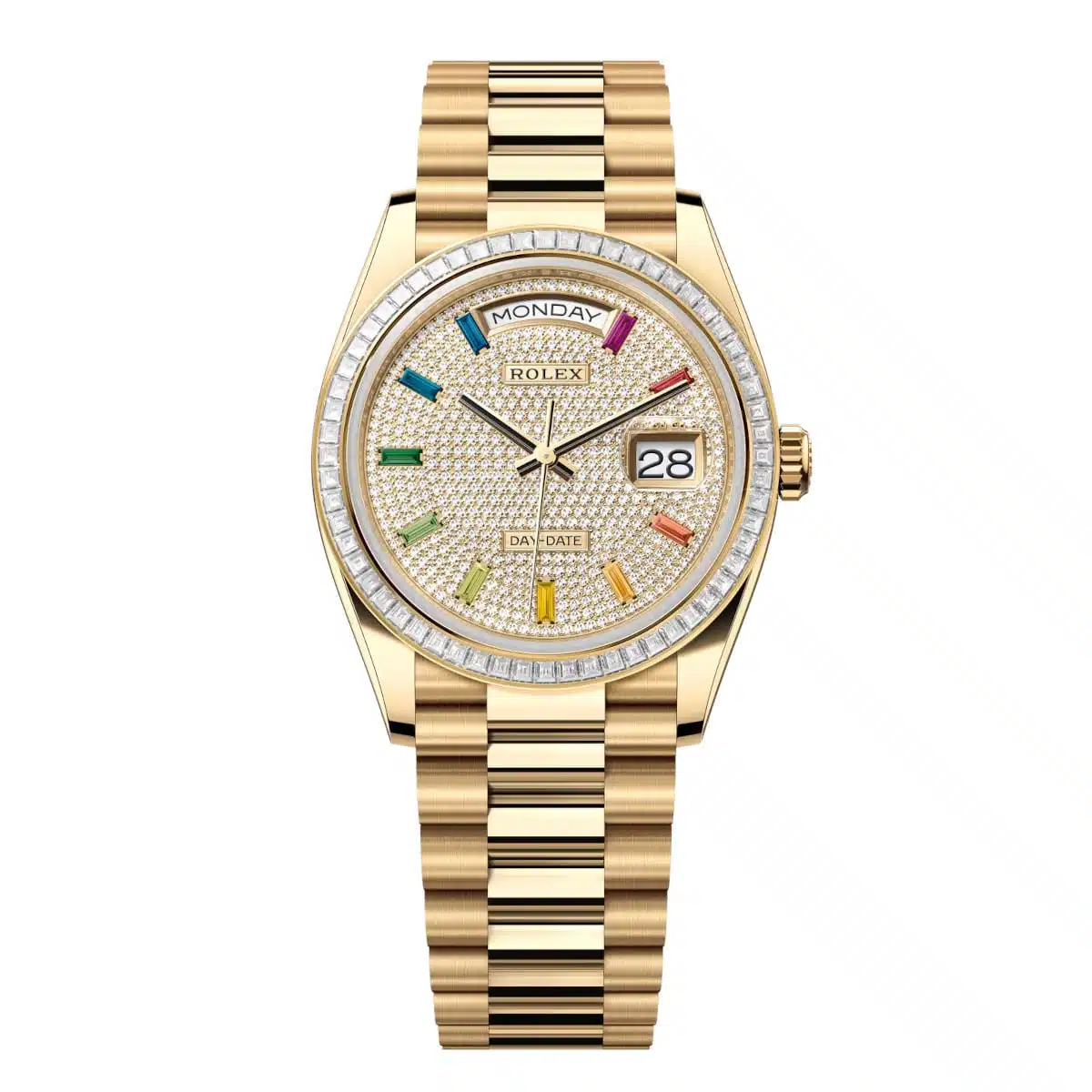 Rolex Day-Date Rainbow Pavé 36 mm: Lusso e Stile